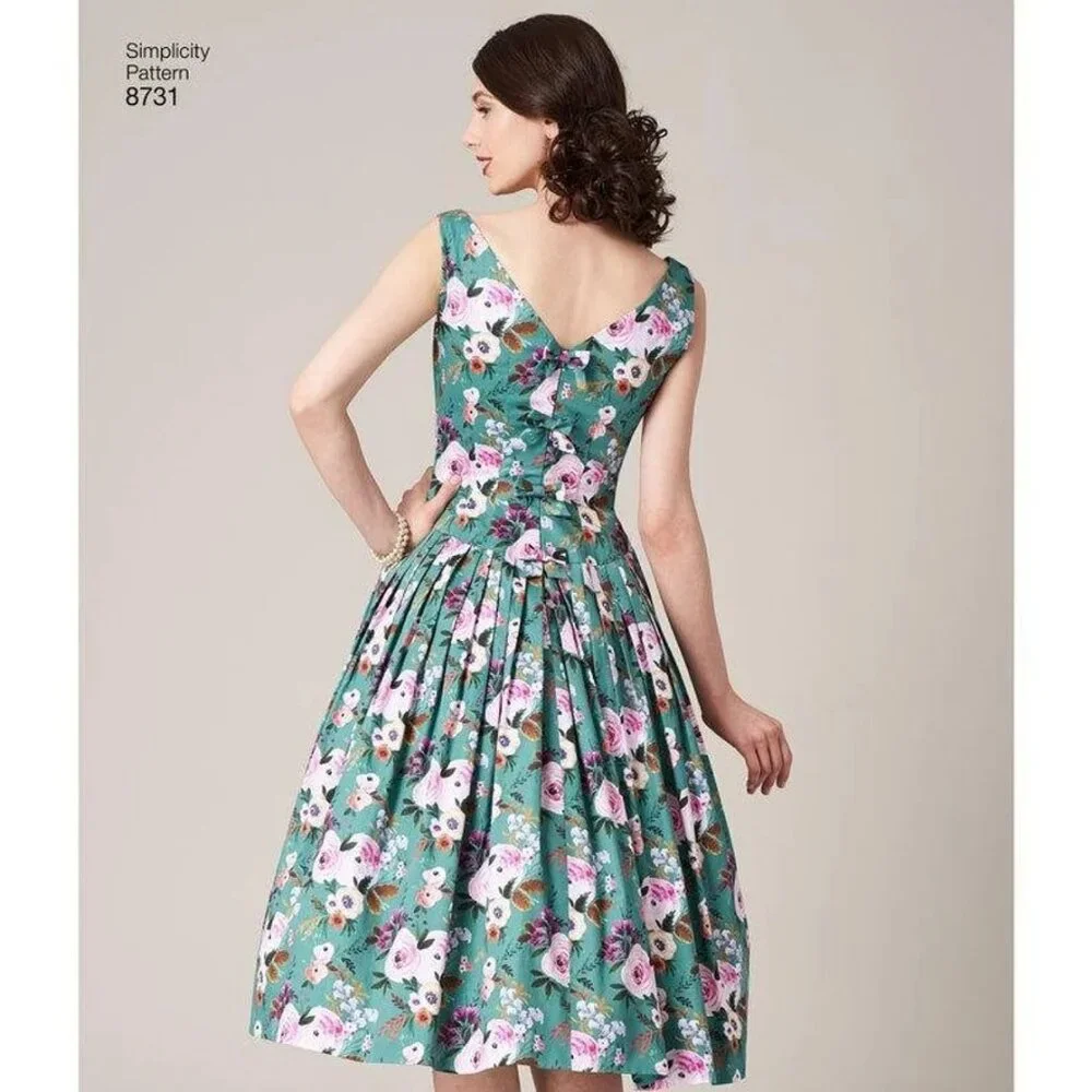 Simplicity 8731 R10152 1950s Sewing Pattern Misses Dress Lined‎ Coat Sizes 6-14